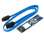 Bleu - Adaptateur SATA M2 pour ordinateur, carte mère, M.2 NGFF SSD à 7 broches, 2242 2260 2280