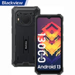 Blackview BV6200 Okrossbar mobiltelefon 13000mAh Android 13 6,56" 8GB+64GB 8MP+13MP Face ID, 3 kortplatser - Svart