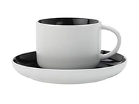 Maxwell & Williams Tint Tea/Coffee Cup And Saucer Set, Gift Boxed, Porcelain, Black, 250 ml