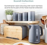 TOWER Scandi Canisters + Bread Bin + Biscuit Barrel ✅ Canister Set Grey 🚚💨