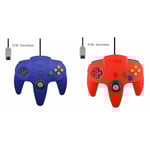 2-pack Klassisk Trådbunden N64-kontroll Retrospel 64-bitars Spelkontroll Joystick Ersättningskontroll 25 2pcs