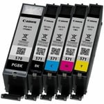 Canon Multipack Ink Cartridges PGI-570BK CLI-571B CLI-571C CLI-571M CLI-571Y