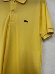 LACOSTE Polo Shirt Yellow Cotton Classic Fit Size FR 2 / US XS HL 479