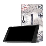 Lenovo Tab 7 Essential vikfodral i konstläder - Eiffeltornet och karta