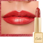 OULAC Orange Metallic Shine Lipstick, Coral Shine High Impact Lip Stick, Lightwe