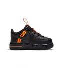 Nike Childrens Unisex Air Force 1 Flash Pack Black Kids Trainers Leather (archived) - Size UK 4.5 Infant