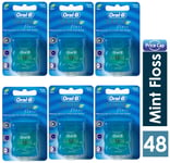 48 x Oral B Satin Floss 25m/27yd | Mint Dental Floss Comfort Grip | Healthy Gum