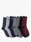 totes 7 Days of the Week Ankle Socks, Pack of 7, Multi Texture