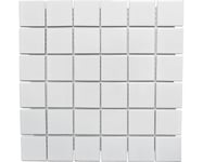 Mosaik Quadrat vit 30x30 cm blank