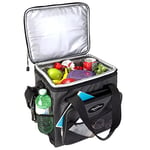 Koolatron Electric Cool Box 13L Cooler Box Portable Cool Bag Cooler Bag 12v Camping Car Fridge for Lunch Snacks Drinks Road Trips Picnics Travel Shoulder Strap Soft Sided Cooler Mini Fridge Grey