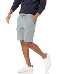 Amazon Essentials Men's Fleece Cargo Shorts, Light Grey Heather, M