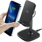 Wireless Charger Phone Stand, 15W Fast Charge Adjustable Phone Desk Holder