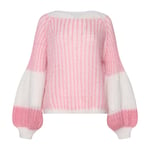 Liana Knit Sweater - White/Rose