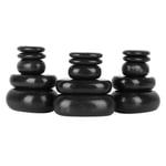20pcs/set Hot Spa Black Basalt Oval Shape Stone Essential Oi