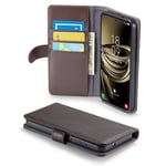 Mobique Samsung Galaxy S25 Plus Plånboksfodral i Äkta Läder, Brun