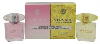 VERSACE GIFT SET 30ML YELLOW DIAMOND EDT + 30ML BRIGHT CRYSTAL EDT - WOMEN'S