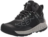 KEEN Women's NXIS Evo Mid Waterproof Hiking Boots, Black/Blue Glass, 5.5 UK