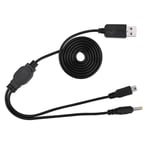 Câble D&#39;Alimentation 2 En 1 Pour Chargement Rapide De Données, 1.2m, Cordon D&#39;Alimentation Pour Console De Jeu Sony Psp, Noir, Pour Playstation Portable
