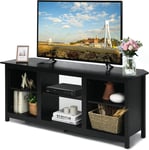 TV Cabinet for Tvs up to 65”, Wooden TV Unit Table with 6 Open Storage Shelves