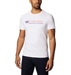 Columbia T- Shirt avec Logo Basic Homme, Blanc, Marque CSC rétro, m