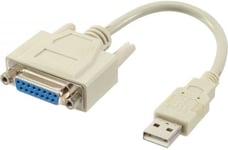 USB 2.0 til 15 pin seriel adapter - 15 cm