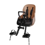 BOBIKE 8010700002 - Siège Jeune Enfant Vélo Frontale Evolve Mini Sécurisé avec Design Enveloppant, Fixation au Tube de Direction et Confort Optimal, Brun Cannelle