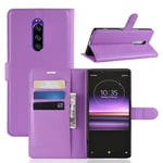 Sony Xperia 1 PU Wallet Case Purple