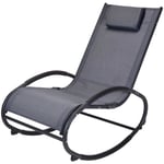 Progarden - Chaise à bascule Gris foncé Dark grey
