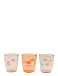 Yummy Mini Glass 3 Pcs Happy Clouds Papaya Home Meal Time Cups & Mugs Cups Orange D By Deer