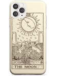 The Moon Tarot Card Cream Slim Phone Case for iPhone 12 | 12 Pro TPU Protective Light Strong Cover with Psychic Astrology Fortune Occult Magic