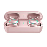 Fashion Bluetooth Earphone, Wireless Earphones Bluetooth 5.0 In-Ear Stereo Bass Earbuds Sports Headset with Microphonr Ergonomic Handsfree Phone Calls (Color : Rose gold)