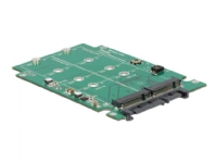 Delock Converter 22 pin > M.2 NGFF - Kontrollerkort - SATA 6Gb/s - RAID RAID 0, 1, JBOD - SATA 6Gb/s