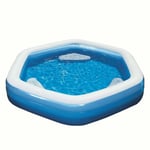 BestWay 8ft 9" Hexagon Family Lounge Paddling Pool with Integrated Seats