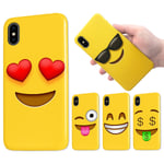 Iphone X - Skal / Mobilskal Emoji Smiley 15 Olika Motiv 5