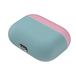 Suitable for Airpods 3Pro Liquid Silicone Matching Protective Case 3rd Generation Apple Bluetooth Headset Charging Box Softshell (Pink Greenish)