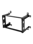 Deltaco 19-DTSR0506 19" Wall Wount 6U Open Frame Rack Up to 150 Kg Load Black