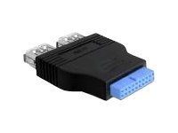 Delock Usb 3.0 Pin Header - Usb-Adapter - Usb Typ A (Hona) Till 19-Stifts Usb 3.0-Kontakt (Hona) - Usb 3.0