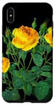 Coque pour iPhone XS Max Rose jaune vintage botanique florale pour femmes