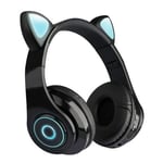 Bluetooth Gaming Headphones,Wireless Foldable Cat Ear Headset with RGB LED Light,Volume Control for PS5,Xbox One, Nintendo Switch, PC