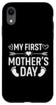 iPhone XR New Mom Celebrate My First Mother's Day Cute Baby Feet Case