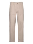 Knowledge Cotton Apparel Flint Wide Slub Yarn Pants - Gots/V Beige