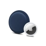 Apple Airtag + AirTag Sticker Mount Silikonskal - Blå