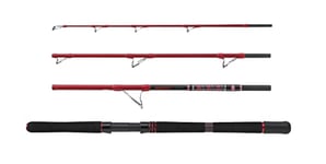 PENN Squadron III Travel Boat Spinning Rod, Fishing Rod, Sea - Boat Fishing, Saltwater Fishing, Saltwater Proof Components, Great For Cod, Pollack, Halibut and More, Unisex, Red, 2.10m | 100-250g