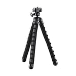 Mantona Kaleido Flex Photo/Tabletop Travel Tripod with Ball Head with Quick Release Plate and Carry Case – Deep Grey