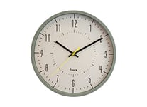 FISURA - Horloge Murale Originale Grise. Horloge de Cuisine Moderne. Horloge Murale. 30 centimètres de diamètre. ABS et Verre. 1 Pile AA. Horloge sans tic-tac.