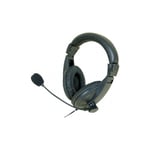 Casque-micro stéréro jack 3.5 mm noir