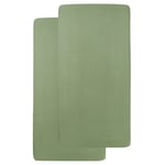 Meyco olive Jersey underlakan 40 x 80 / 90 green