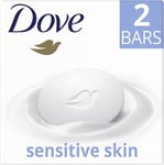 UK Dove Pure And Sensitive Bar Hypoallergenic Moisturising Cream Soap 2 x 90 g