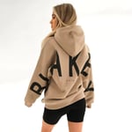 Blakely Hoodies Dam Hoodie Långärmad Tröja Pullover Jumper Casual Toppar Khaki Khaki Khaki M