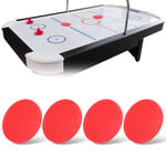 Seacanl Wear-Resistant Red Plastic 3 Size Air Hockey Pucks, Hockey Pucks, Air Hockey Games for Game Room for Game Tables(Small (63mm))